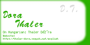 dora thaler business card